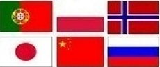 Флаги Португалии и Норвегии